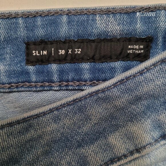 PacSun Men's Active Stretch Slim Fit Jeans 30x32 Light Blue Denim - Picture 3 of 11